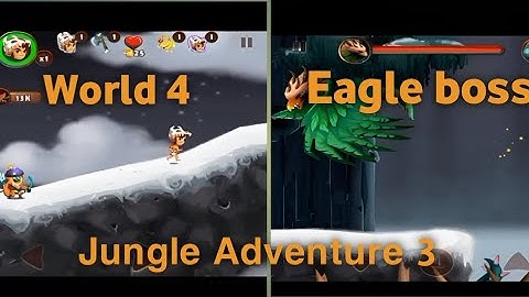 Jungle Adventure 3 world 4 eagle boss