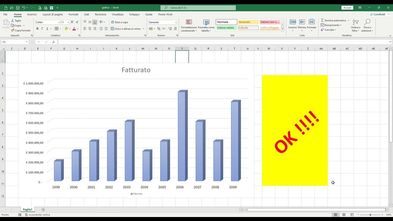 Excel Resuscitare un grafico con dati in celle nascoste YouTube