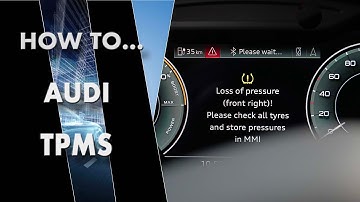 Audi Tire Pressure Management System (TPMS) what to do & how to reset,  Help losing tire pressure!