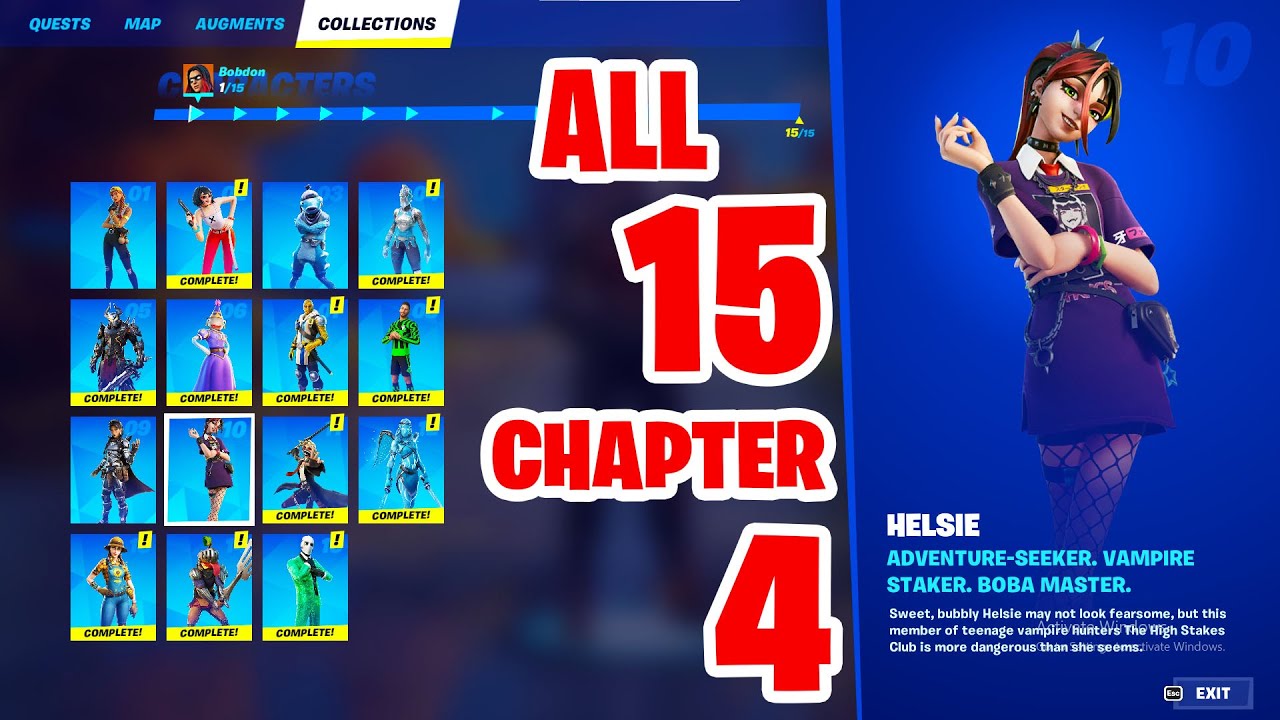 All 15 Characters Locations In Fortnite Chapter 4 Season 1 All 15 Npc And Character Fortnite 