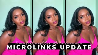 MICROLINKS Install on 4C Natural Hair | Updates, Maintenance, Styling and Final thoughts