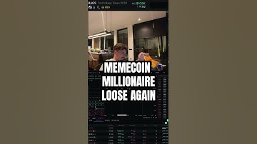 MEMECOIN MILLIONAIRE LOOSE AGAIN!