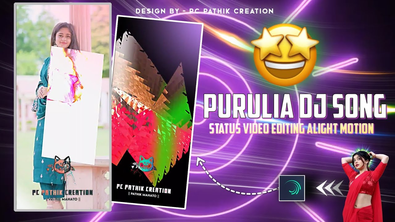 🤩🔥Insta Trending Purulia Dj Song Status Video Editing Alight Motion Video Editing 