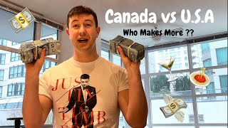 How much Money Can you make Serving / Bartending in *CANADA vs U.S.A* 🇨🇦 🥃 🇺🇸