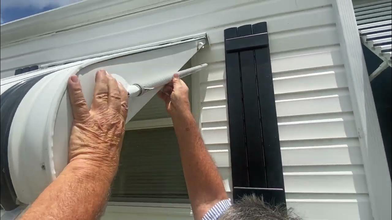 How to make clamshell awning hurricane ready. YouTube