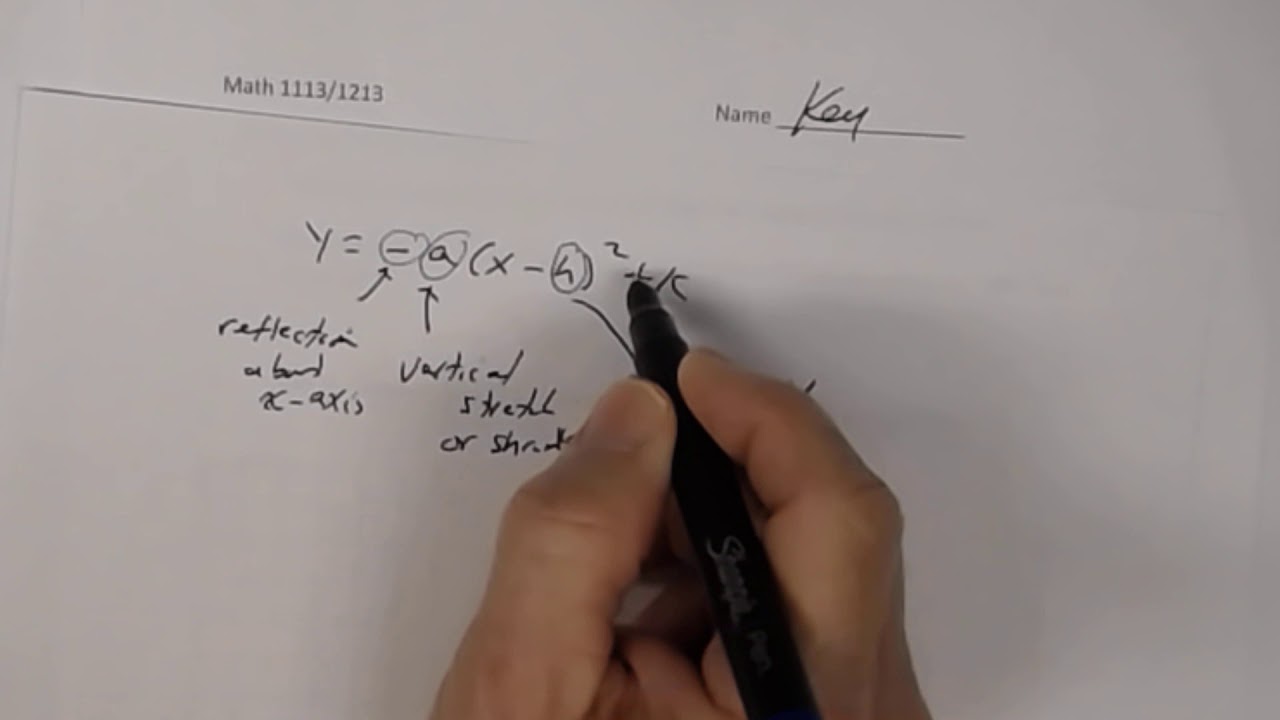 Key Worksheet Graphing using Transformations - YouTube