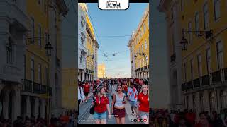 🇵🇹🏙️ Thousands fill the streets of Lisbon as crowds gather in the heart