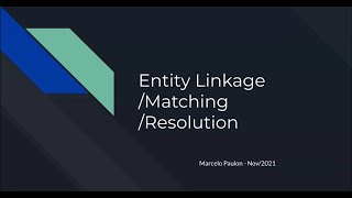 12-Entity Linkage Matching II