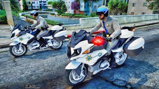 Playing GTA 5 As A POLICE OFFICER Motorcycle Patrol| GTA 5 Lspdfr Mod| 4K screenshot 5