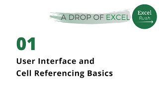 A Drop of Excel - 01 | User Interface and Cell Referencing Basics