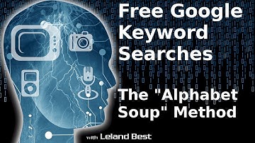Free Google Keyword Searches - Alphabet Soup Method