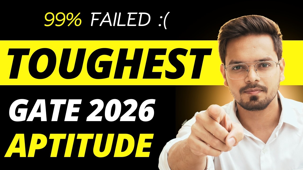 TOUGHEST APTITUDE QUESTION from GATE 2026 - YouTube