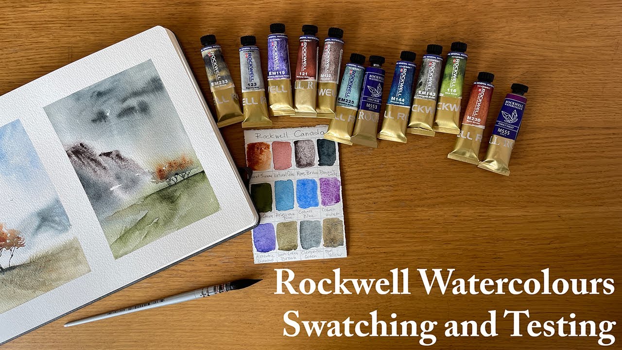Rockwell Art Watercolour Paints Swatching and Testing YouTube