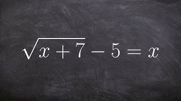 Learn How to Solve a Radical Expression Where One Solution is Extraneous