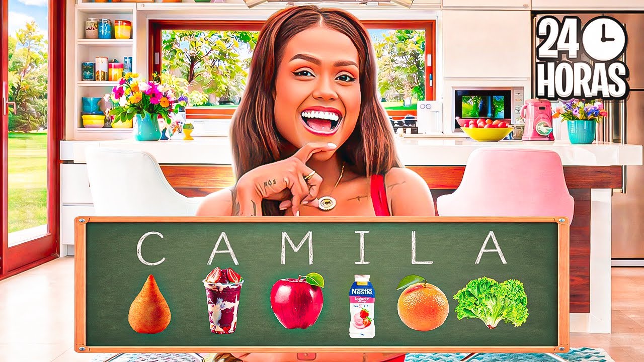 24 HORAS COMENDO TUDO COM AS LETRAS DO MEU NOME!!!