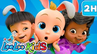 Bunny Hop & Endless Fun Songs | 2 Hours of LooLoo Kids Playful Music and Rhymes