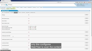 WebTitan 5.00 Set Up: Part 4 - Policies