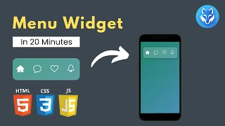 Animated Glassmorphism Menu Widget | HTML CSS & Vanilla JS