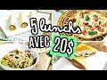 Faire 5 lunchs avec seulement 20