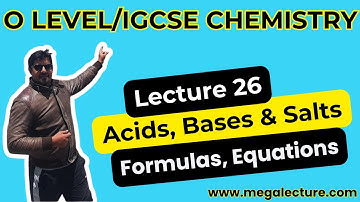 iGCSE & O Levels | Live Class 26 | Formulas, Equations & Acids, Bases & Salts Part 7 | 0323 509 4443