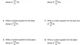 #JayChem Nuclear Equations Practice Problems