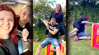 When Mum & Dad try the TikTok backpack challenge 🎒🤕