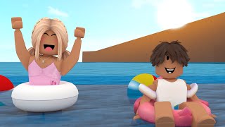 Family Beach Day Routine! | Roblox Bloxburg Family Roleplay w/voices