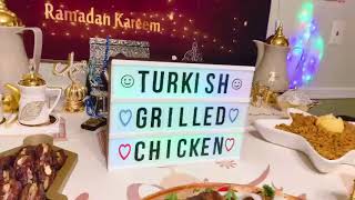 الحاج المشوي التركي وخبز البيدا وصلصة الانتكالي Turkish grilled chicken over pide bread and antakali