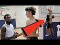 REMATCH! DEFENDING LAMELO BALL! Clamps Or Naw? JesserTheLazer Gets Dunked On! Reaction!