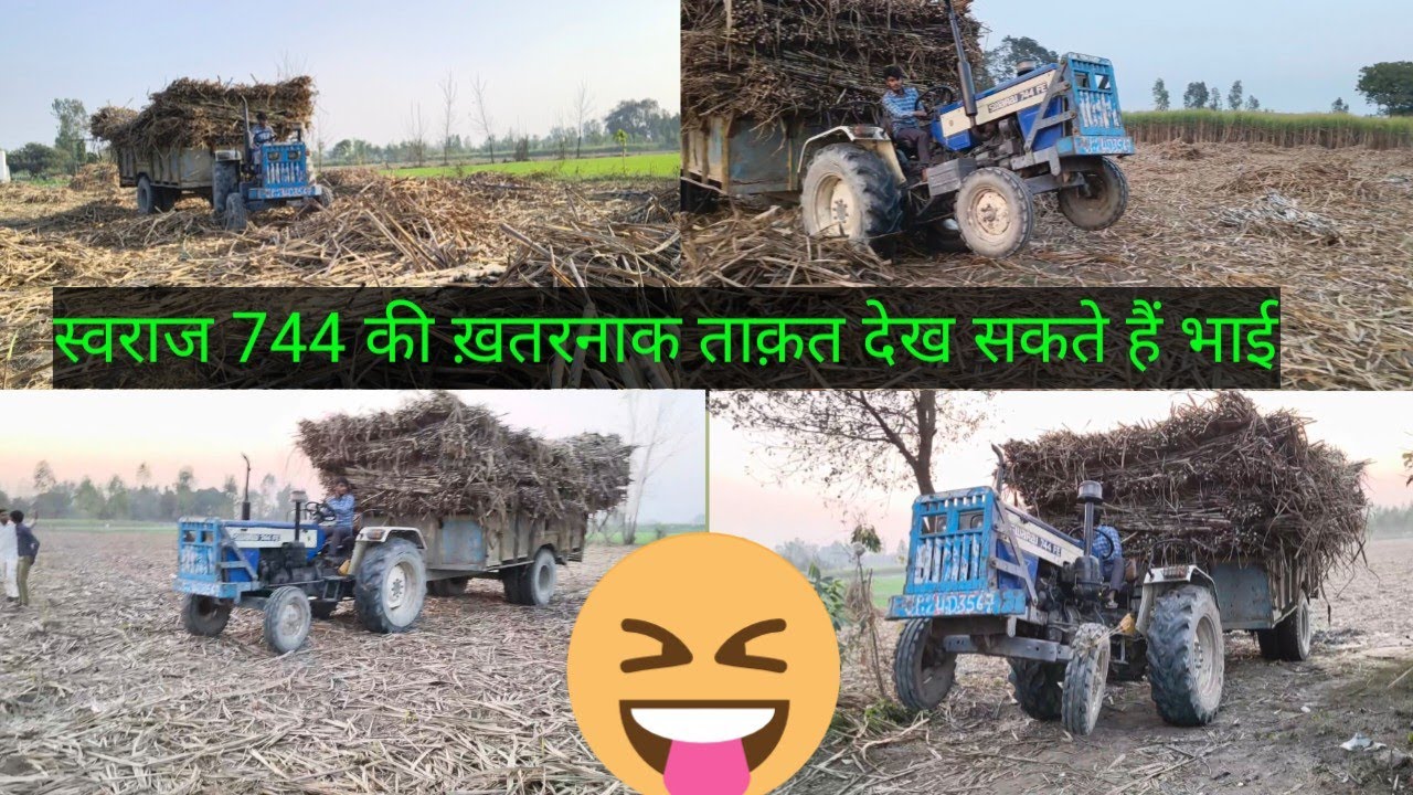 स्वराज 744 FE🚜 अकेले निकल ले गया 125. kiuntal ganna le gaya@nishad Deshwal( Sandeep nishad vlogs90) 