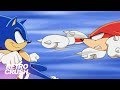 Knuckles struggles to land a punch on Sonic | Sonic vs. Knuckles | Sonic X (2003)