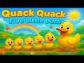 five little ducks educational song | learn to count and sing