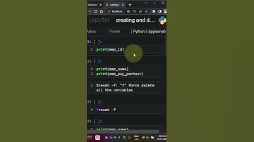 create, delete variables in python english #python #shorts