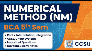 Most important Question of Numarical Method | BCA 5th sem CCSU | Numarical Method | #ccsu