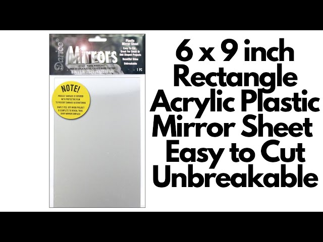 Rectangle Acrylic Plastic Mirror Sheet 6 X 9 Inches Easy to Cut Unbreakable  for sale online