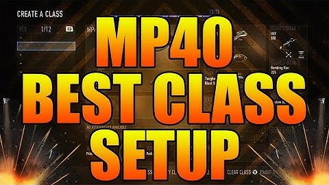 Call of Duty Advanced Warfare: MP40 BEST CLASS SETUP! - Stealthy & Rushing Class Setup