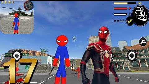 Amazing Spider Stickman Rope Hero Mafia City #17 Android Gameplay