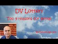 DV Lottery Top 9 reasons for denial