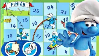 Os Smurfs e as 4 estações COLORINDO E BRINCANDO SERPENTES E ESCADAS GAMEPLAY DUBLADO ANDROID IOS screenshot 5