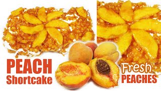 Peach Shortcake Recipes w/ Fresh Peaches - Angel Cake - Cool Whip - Fruit Cake Dessert -HomeyCircle