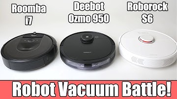 Deebot Ozmo 950 vs Roborock S6 vs Roomba i7