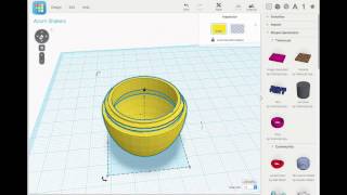 Tinkercad Tutorial -- Acorn Salt & Pepper Shakers