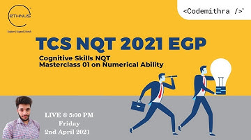 TCS NQT Cognitive Skills | Ethnus Guidance Program