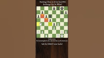 Hacking Chess #40 - Playing Up an Exchange #shorts #chess #hacks #win #easy #chessgame #youtube