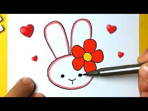 HOW TO DRAW AN EASTER BUNNY EASY DRAWING EASY AND FOFO - Drawing to Draw 