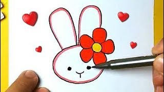 HOW TO DRAW AN EASTER BUNNY EASY DRAWING EASY AND FOFO - Drawing