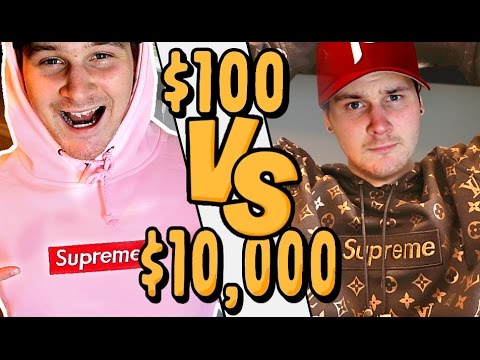 $100 SUPREME BOX LOGO VS $10,000 SUPREME LOUIS VUITTON BOX LOGO HOODIE - YouTube