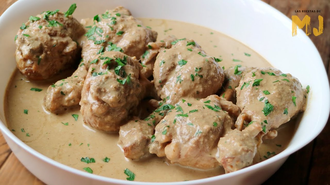 POLLO EN SALSA DE NUECES Receta tradicional YouTube