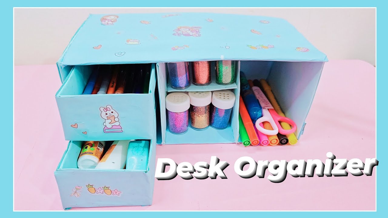 How to make Desk Organizer  Easy Paper Crafts Idea #deskorganiser