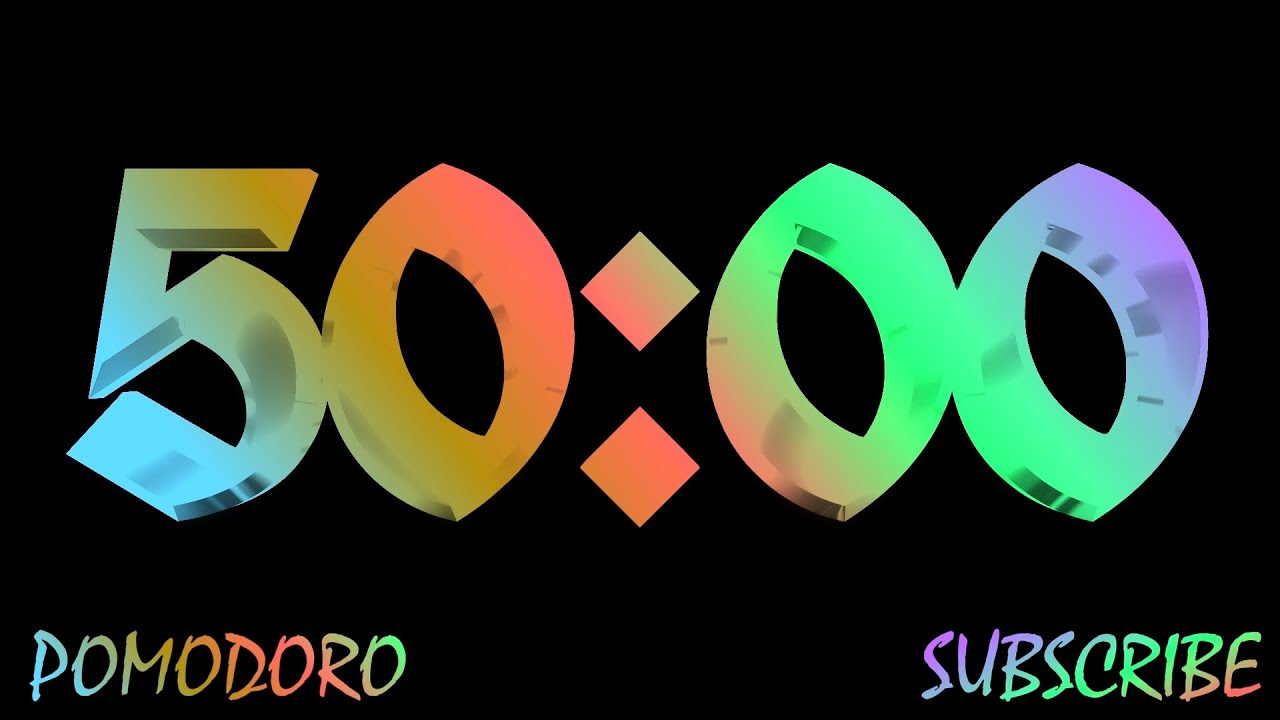 50 Minute Timer - Study - Work - Deep Focus - Countdown Timer - No ...